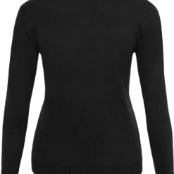 Grundstoff Verkäufe -Grundstoff Verkäufe 112 300 Sada black veganer Damen Strickpullover aus reiner Bio Baumwolle mit geripptem Stehkragen Fair Fashion von Melawear 1280x1280