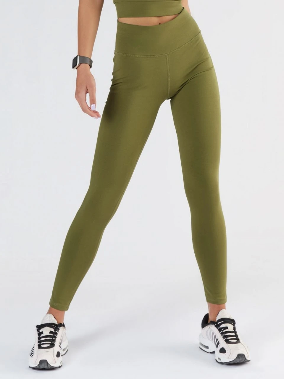 Active Leggings Aus Bio-Baumwolle & Elastan - Olive 5 Active Leggings Aus Bio-Baumwolle & Elastan - Olive – Bild 3