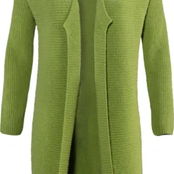 Strickjacke Aus Bio-Baumwolle Und Bio-Wolle - Avocado