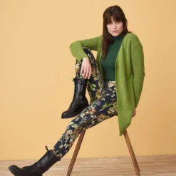 Strickjacke Aus Bio-Baumwolle Und Bio-Wolle - Avocado -Grundstoff Verkäufe 62818 279 living crafts hope cardigan oekofair model 1280x1280