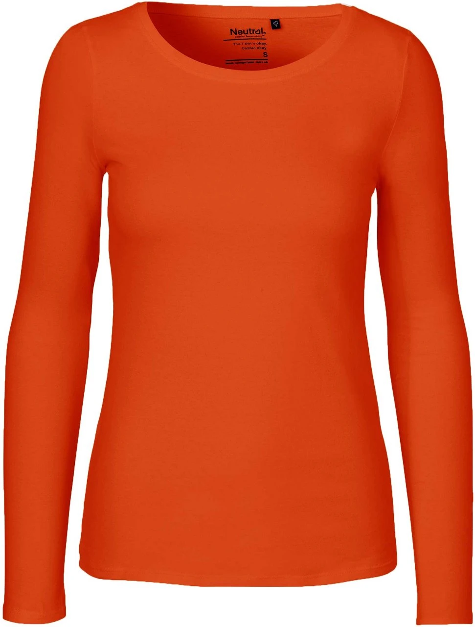 Neutral Longsleeve Aus Fairtrade Bio-Baumwolle - Orange 3 Neutral Longsleeve Aus Fairtrade Bio-Baumwolle - Orange