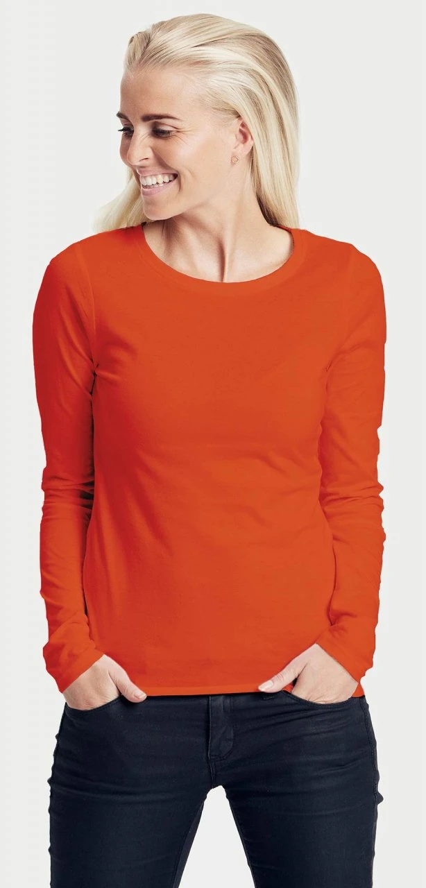 Neutral Longsleeve Aus Fairtrade Bio-Baumwolle - Orange 6 Neutral Longsleeve Aus Fairtrade Bio-Baumwolle - Orange – Bild 4