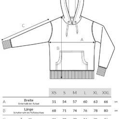 Hoodie Aus Bio-Baumwolle - Melange Grey -Grundstoff Verkäufe Abmessungen EP51P 1280x1280 4
