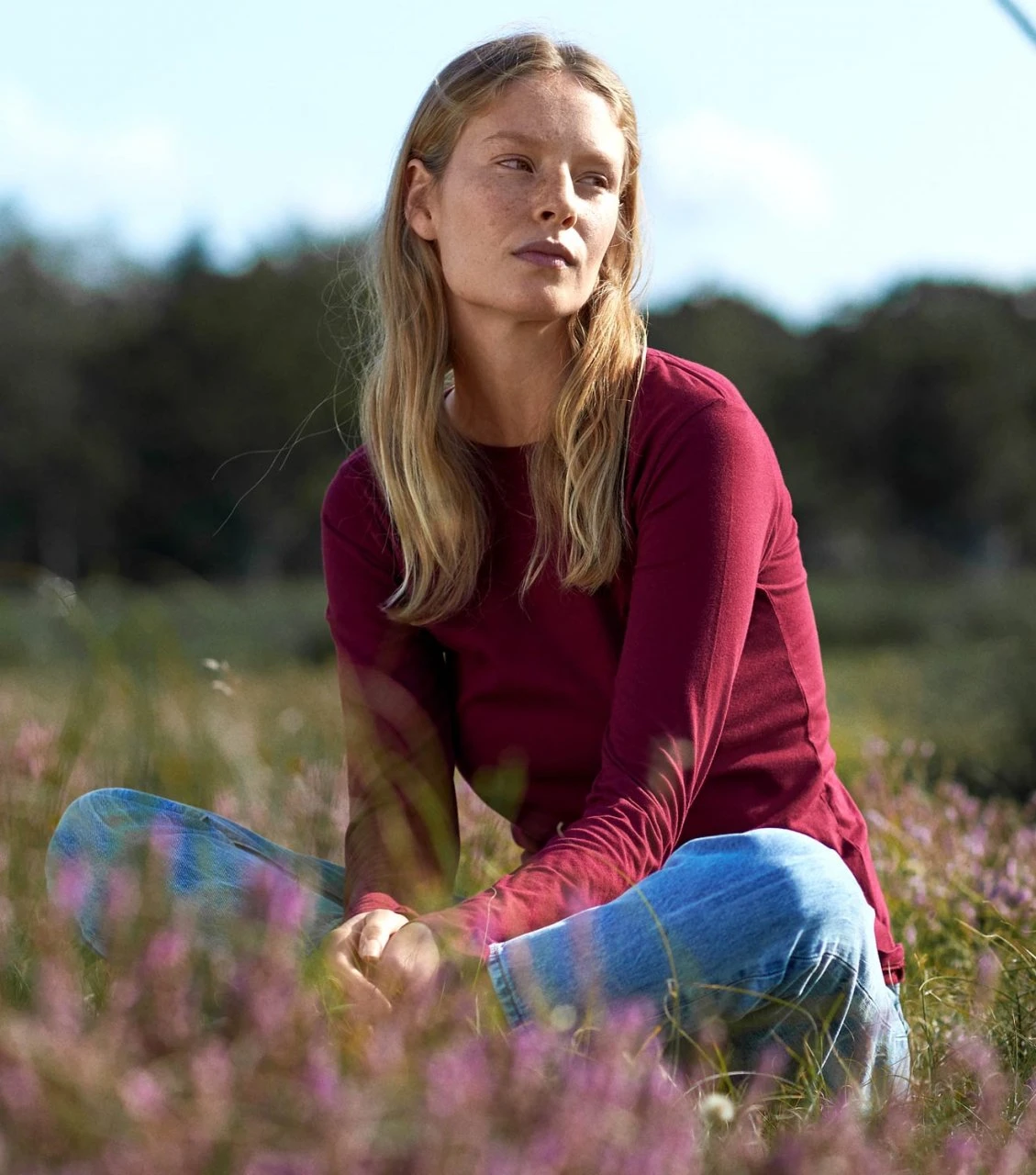 Neutral Longsleeve Aus Fairtrade Bio-Baumwolle - Bordeaux 6 Neutral Longsleeve Aus Fairtrade Bio-Baumwolle - Bordeaux – Bild 4