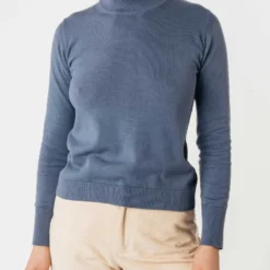 Mela Fairtrade Feinstrick-Pullover Sada Aus Bio-Baumwolle - Blue Stone