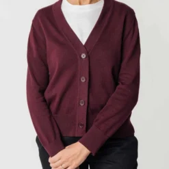 Mela Fairtrade V-Neck Cardigan Surina Aus Bio-Baumwolle - Rosine