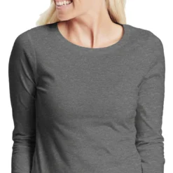 Neutral Longsleeve Aus Fairtrade Bio-Baumwolle - Dark Heather -Grundstoff Verkäufe DHEA Longsleeve Damen dark heather faire Biobaumwolle O81050 1280x1280