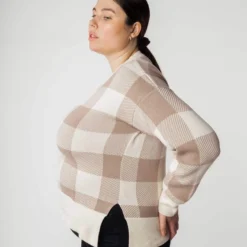 Mela Fairtrade Jaquard Strickpullover Faiza Aus Bio-Baumwolle - Mushroom / Cream Karo 11 Mela Fairtrade Jaquard Strickpullover Faiza Aus Bio-Baumwolle - Mushroom / Cream Karo -Grundstoff Verkäufe Damen Feistrick Pulli BIO faiza mush crm ch 1280x1280