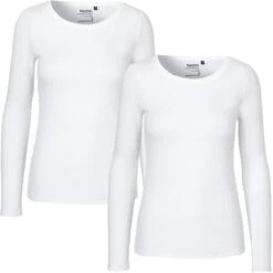 Neutral Doppelpack - Longsleeve Aus Fairtrade Bio-Baumwolle - Weiss