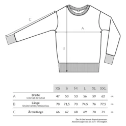 Unisex Sweatshirt Aus Biobaumwolle - Khaki Green -Grundstoff Verkäufe EP62 Groessentabelle 1280x1280 3