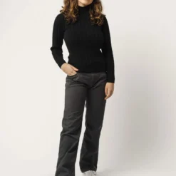 Mela Fairtrade Strickpullover Amba Aus Bio-Baumwolle - Schwarz -Grundstoff Verkäufe Fairtrade Pullover MELA schwarz Amba black 1280x1280