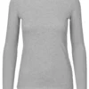 Neutral Longsleeve Aus Fairtrade Bio-Baumwolle - Grau-meliert -Grundstoff Verkäufe GREY Neutral Damen Longsleeve Shirt Biobaumwolle grau 1280x1280