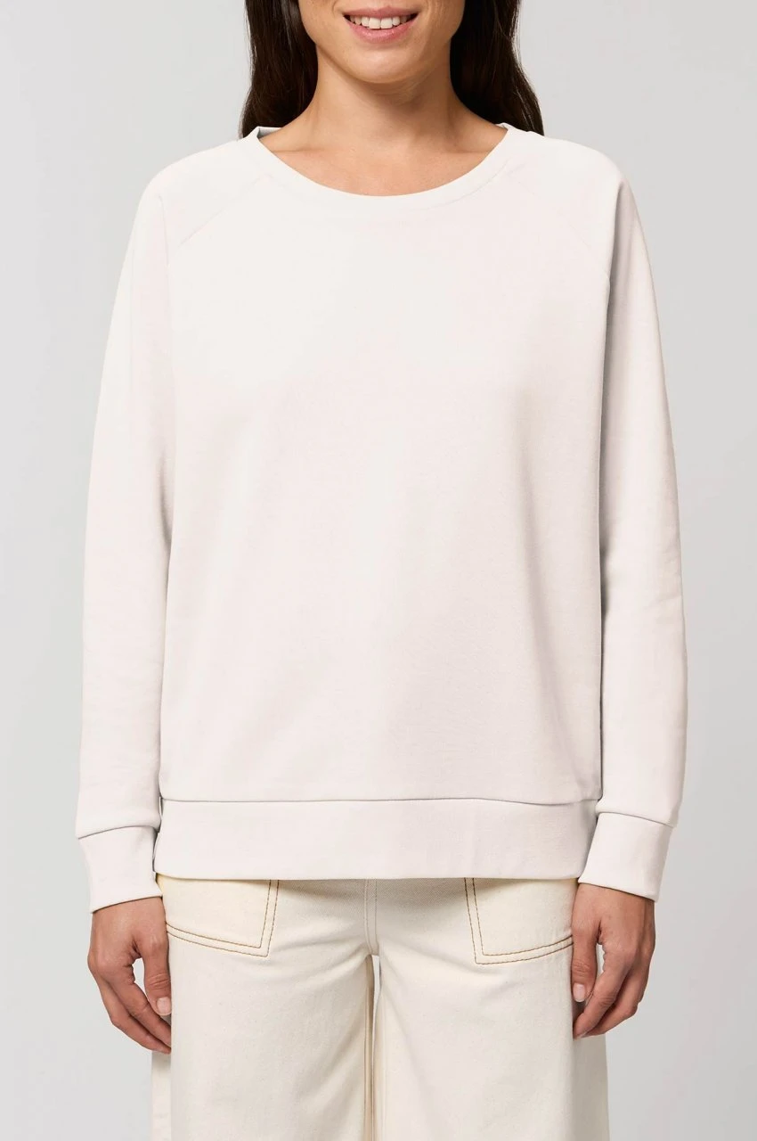 Sweatshirt Aus Bio-Baumwolle - Vintage White 5 Sweatshirt Aus Bio-Baumwolle - Vintage White – Bild 3