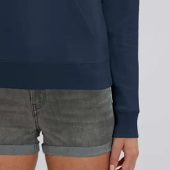 Raglan-Hoodie Aus Bio-Baumwolle - French Navy -Grundstoff Verkäufe Hooded Sweater Kaenguru Taschen Damen navyblau kurz fair trade 1280x1280