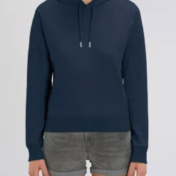 Raglan-Hoodie Aus Bio-Baumwolle - French Navy -Grundstoff Verkäufe Kapuzenpullover frauen dunkelblau oekologisch faire Herstellung 1280x1280