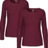 Neutral Doppelpack - Longsleeve Aus Fairtrade Bio-Baumwolle - Bordeaux -Grundstoff Verkäufe Langarm Shirt Frauen bordeaux Doppelpack GOTS 81050 1280x1280