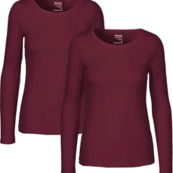 Neutral Doppelpack - Longsleeve Aus Fairtrade Bio-Baumwolle - Bordeaux