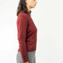 Mela Fairtrade Feinstrick-Pullover Sada Aus Bio-Baumwolle - Burgunderrot -Grundstoff Verkäufe MELAWEAR SADA BURGUNDERROT Damen Feinstrick Pullover hoher Tragekomfort vorgewaschen klassisch Fairtrade Fashion 1280x1280