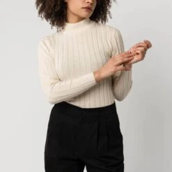 Mela Fairtrade Strickpullover Amba Aus Bio-Baumwolle - Cream