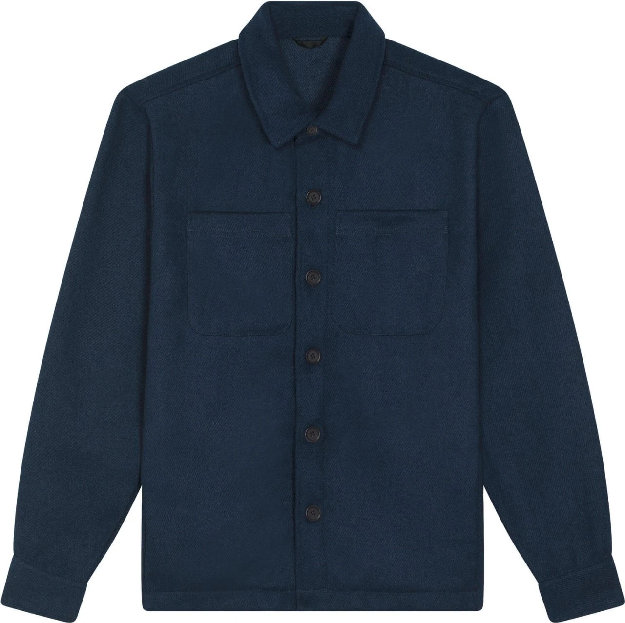 Unisex Twill Overshirt Aus Recyceltem Polyester - French Navy 3 Unisex Twill Overshirt Aus Recyceltem Polyester - French Navy