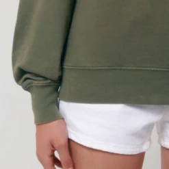 Vintage Terry Sweatshirt Aus Bio-Baumwolle - G. Dyed Khaki 22 Vintage Terry Sweatshirt Aus Bio-Baumwolle - G. Dyed Khaki -Grundstoff Verkäufe Rippbuendchen Aermelenden Huefte U085 109 1280x1280