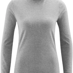 Rollkragen-Langarmshirt Aus Bio-Baumwolle - Stone Grey