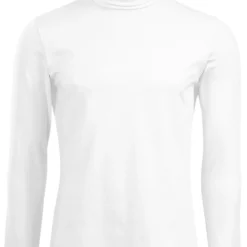 Rollkragen-Langarmshirt - Weiss