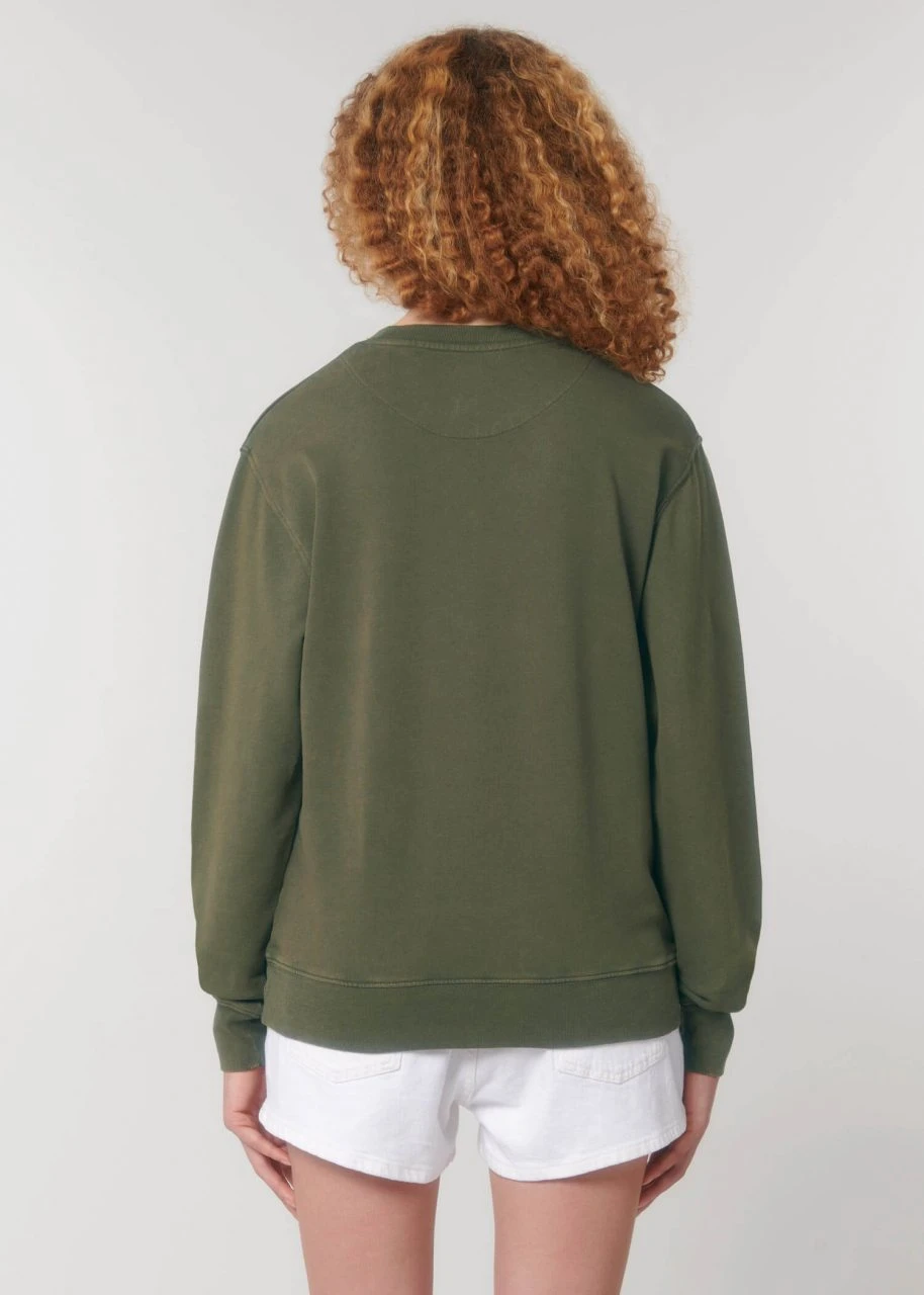 Vintage Terry Sweatshirt Aus Bio-Baumwolle - G. Dyed Khaki 11 Vintage Terry Sweatshirt Aus Bio-Baumwolle - G. Dyed Khaki – Bild 9