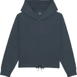 Kurzer Hoodie Aus Bio-Baumwolle - India Ink Grey