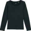 Longsleeve Aus Bio-Baumwolle - Black -Grundstoff Verkäufe STTW021 002 Longsleeve Damen schwarz Bio Baumwolle faire Herstellung 1280x1280