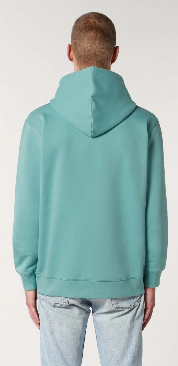 Unisex Hoodie Aus Bio-Baumwolle - Teal Monstera 6 Unisex Hoodie Aus Bio-Baumwolle - Teal Monstera – Bild 4