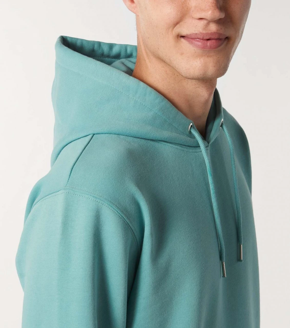 Unisex Hoodie Aus Bio-Baumwolle - Teal Monstera 7 Unisex Hoodie Aus Bio-Baumwolle - Teal Monstera – Bild 5