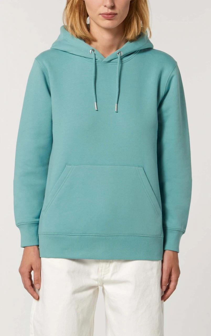 Unisex Hoodie Aus Bio-Baumwolle - Teal Monstera 9 Unisex Hoodie Aus Bio-Baumwolle - Teal Monstera – Bild 7