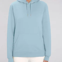 Unisex Hoodie Aus Bio-Baumwolle - Sky Blue 15 Unisex Hoodie Aus Bio-Baumwolle - Sky Blue -Grundstoff Verkäufe U822 232 Damen Hoodie hellblau Biobaumwolle gerade geschnitten fm front 1280x1280