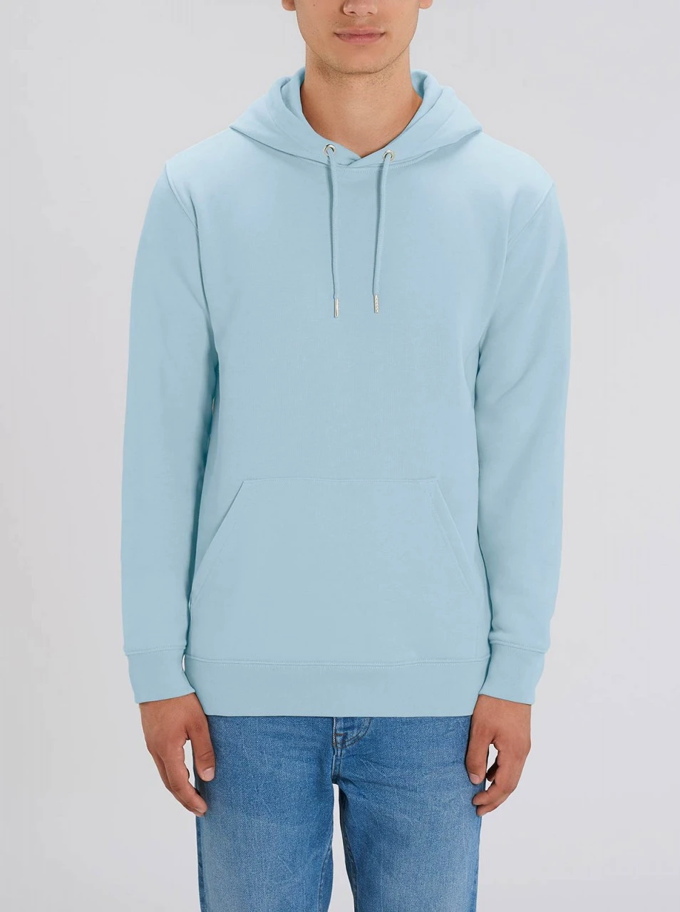 Unisex Hoodie Aus Bio-Baumwolle - Sky Blue 5 Unisex Hoodie Aus Bio-Baumwolle - Sky Blue – Bild 3
