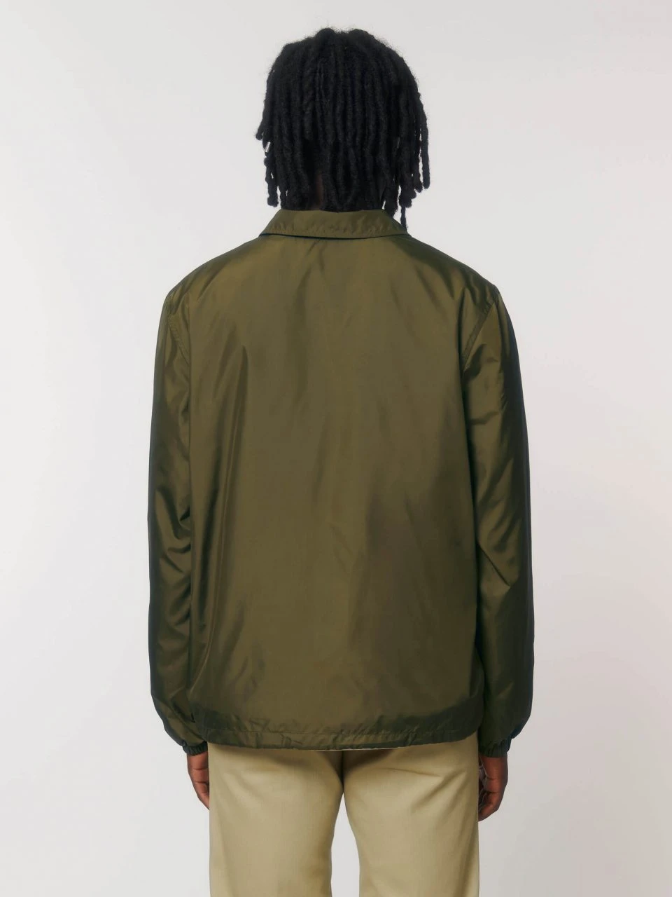 Unisex Coach Jacket Aus Recyceltem Polyester - British Khaki 7 Unisex Coach Jacket Aus Recyceltem Polyester - British Khaki – Bild 5