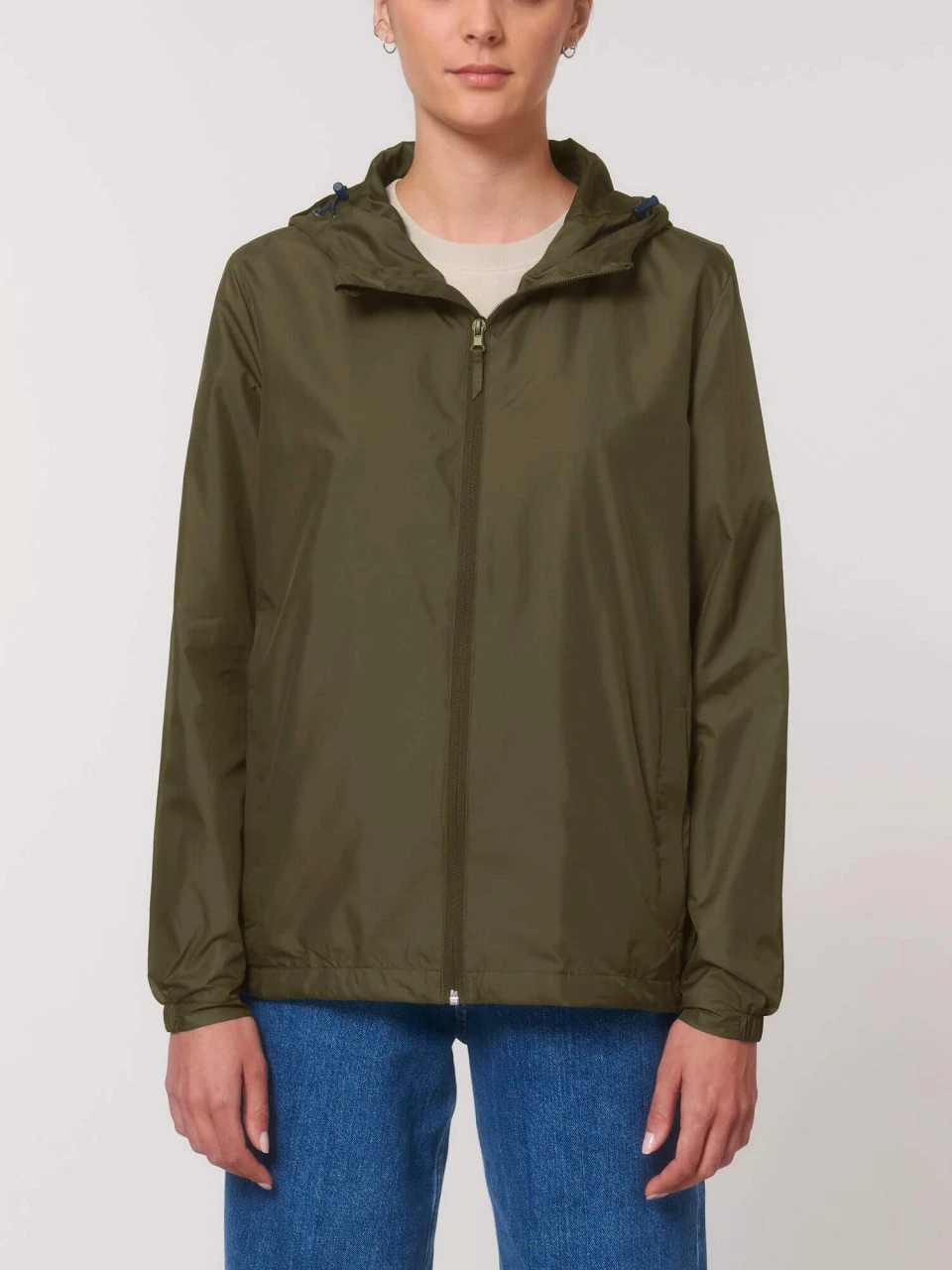 Unisex Windbreaker Aus Recyceltem Polyester - British Khaki 9 Unisex Windbreaker Aus Recyceltem Polyester - British Khaki – Bild 7