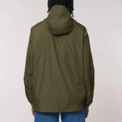 Unisex Windbreaker Aus Recyceltem Polyester - British Khaki 17 Unisex Windbreaker Aus Recyceltem Polyester - British Khaki -Grundstoff Verkäufe U846 008 6 Rueckansicht Kapuzenjacke khakifarben mit verstellbarem Saum ressourcenschonend 1280x1280