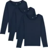 Longsleeve Aus Bio-Baumwolle - French Navy - 3er-Pack 2 Longsleeve Aus Bio-Baumwolle - French Navy - 3er-Pack -Grundstoff Verkäufe W021 727 Damen Longsleeve Biobaumwolle french navy 3er Pack 1280x1280