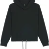 Kurzer Hoodie Aus Bio-Baumwolle - Black 2 Kurzer Hoodie Aus Bio-Baumwolle - Black -Grundstoff Verkäufe W132 002 Kapuzen Sweatshirt Raglan black oekofair front 1280x1280