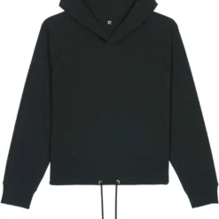 Kurzer Hoodie Aus Bio-Baumwolle - Black