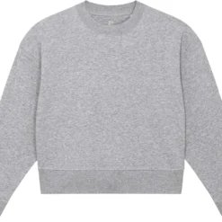 Cropped Sweatshirt Aus Bio-Baumwolle - Heather Grey
