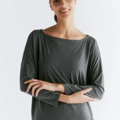 Yoga Longsleeve Aus Micromodal & Rec. Polyester - Pirate Black