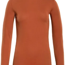 Rollkragen-Longsleeve Aus Bio-Baumwolle - Rust