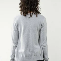 Mela Cardigan Aus Bio-Baumwolle - Grau-meliert -Grundstoff Verkäufe cardigan grau meliert Biobaumwolle 1280x1280