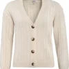 Strickjacke Aus Bio-Baumwolle Und Bio-Wolle - Cream -Grundstoff Verkäufe damen cardigan bio naturfasern 62828 265 1280x1280