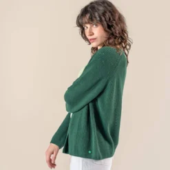Strickjacke Aus Bio-Baumwolle - Botanical Green -Grundstoff Verkäufe damen strickjacke bio baumwolle gots 63906 1079 1280x1280