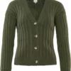 Strickjacke Aus Bio-Baumwolle Und Bio-Wolle - Dark Olive -Grundstoff Verkäufe damen strickjacke bio olivgruen 62828 792 1280x1280