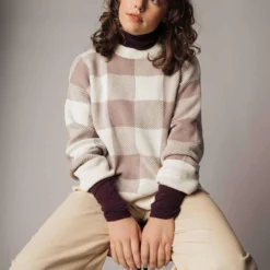 Mela Fairtrade Jaquard Strickpullover Faiza Aus Bio-Baumwolle - Mushroom / Cream Karo 15 Mela Fairtrade Jaquard Strickpullover Faiza Aus Bio-Baumwolle - Mushroom / Cream Karo -Grundstoff Verkäufe damen strickpullover fair bio GMW faiza mush crm ch 1280x1280