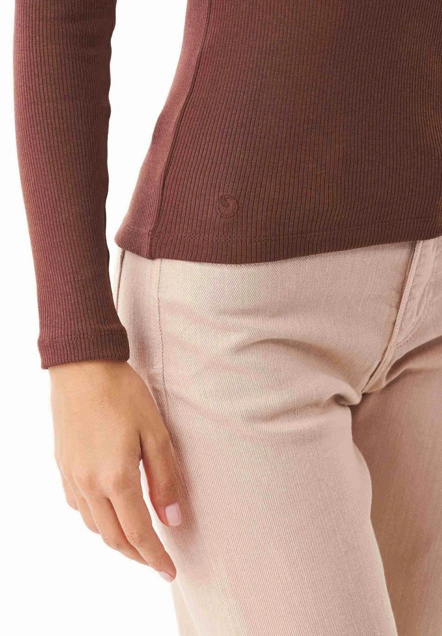 Longsleeve Mit Rollkragen Aus Bio-Baumwolle - Dark Brown 7 Longsleeve Mit Rollkragen Aus Bio-Baumwolle - Dark Brown – Bild 5